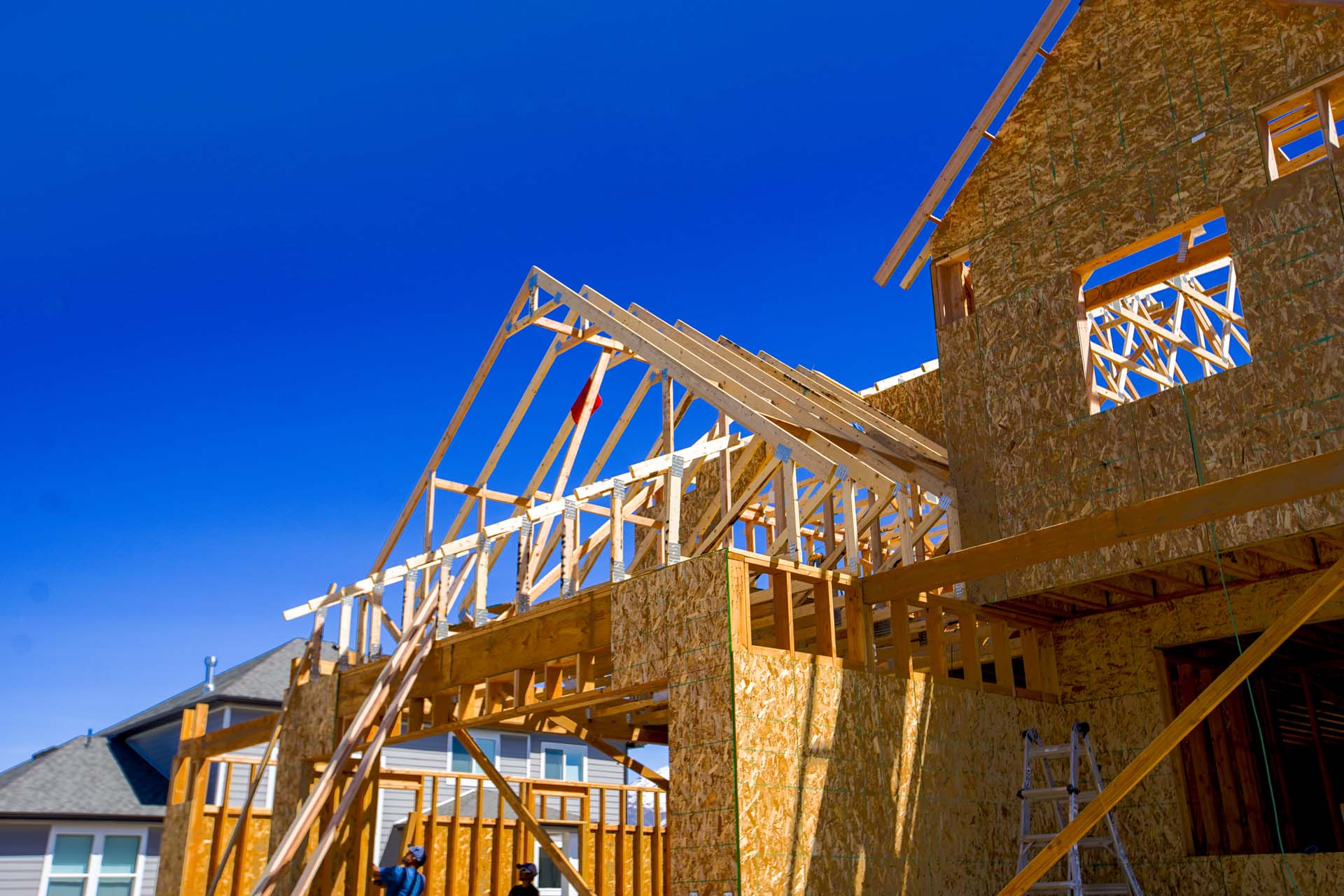 Ready Made Trusses in a new construction in Utah